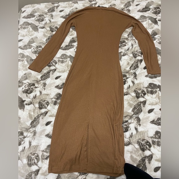Rag & Bone The Knit Rib Bias Dress in Camel in size S - Picture 4 of 9